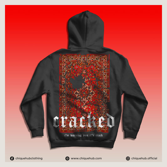 ‘CRACKED PATTERN’ Drop-Shoulder Hoodie