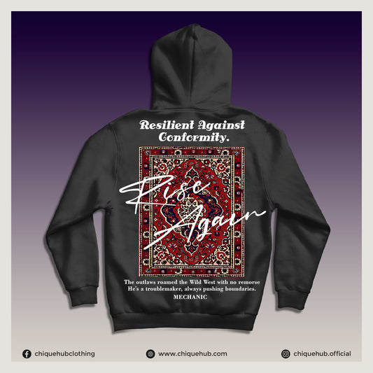 ‘RISE AGAIN’ Drop-Shoulder Hoodie