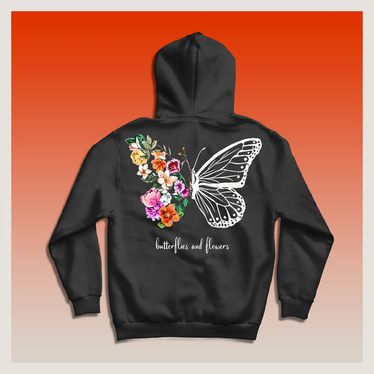 ‘BUTTERFLOWER’ Drop-Shoulder Hoodie