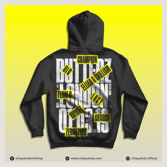 ‘BUTTERZ LONDON’ Drop-Shoulder Hoodie