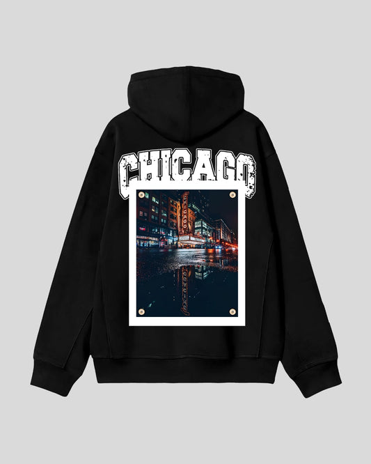 ‘CHICAGO’ Drop-Shoulder Hoodie