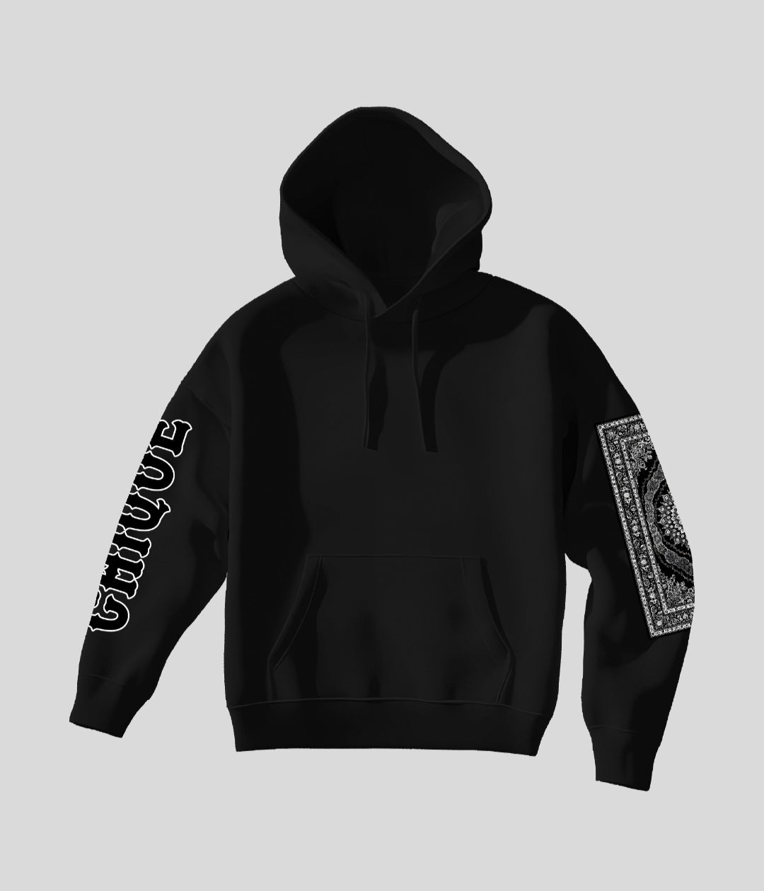 ‘SELEVE-PATTERN’ Drop Shoulder Hoodie